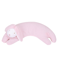 Curved Pillow-Pink Bunny