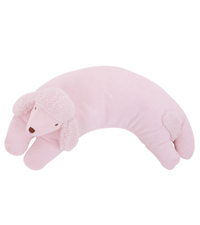 Curved Pillow-Pink Poodle