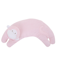 Curved Pillow-Pink Monkey
