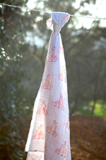 Giraffe Girl Swaddle Blanket