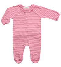 Stripe Ruffle Back Footie